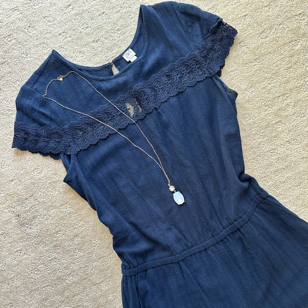 LOFT Beach Crochet Romper - Picture 2 of 4